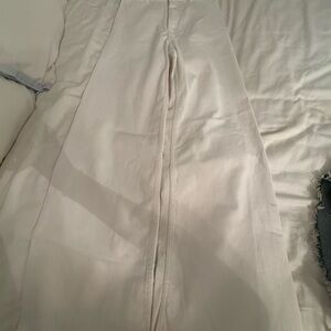 Zara Crisp White Marine Straight Pants